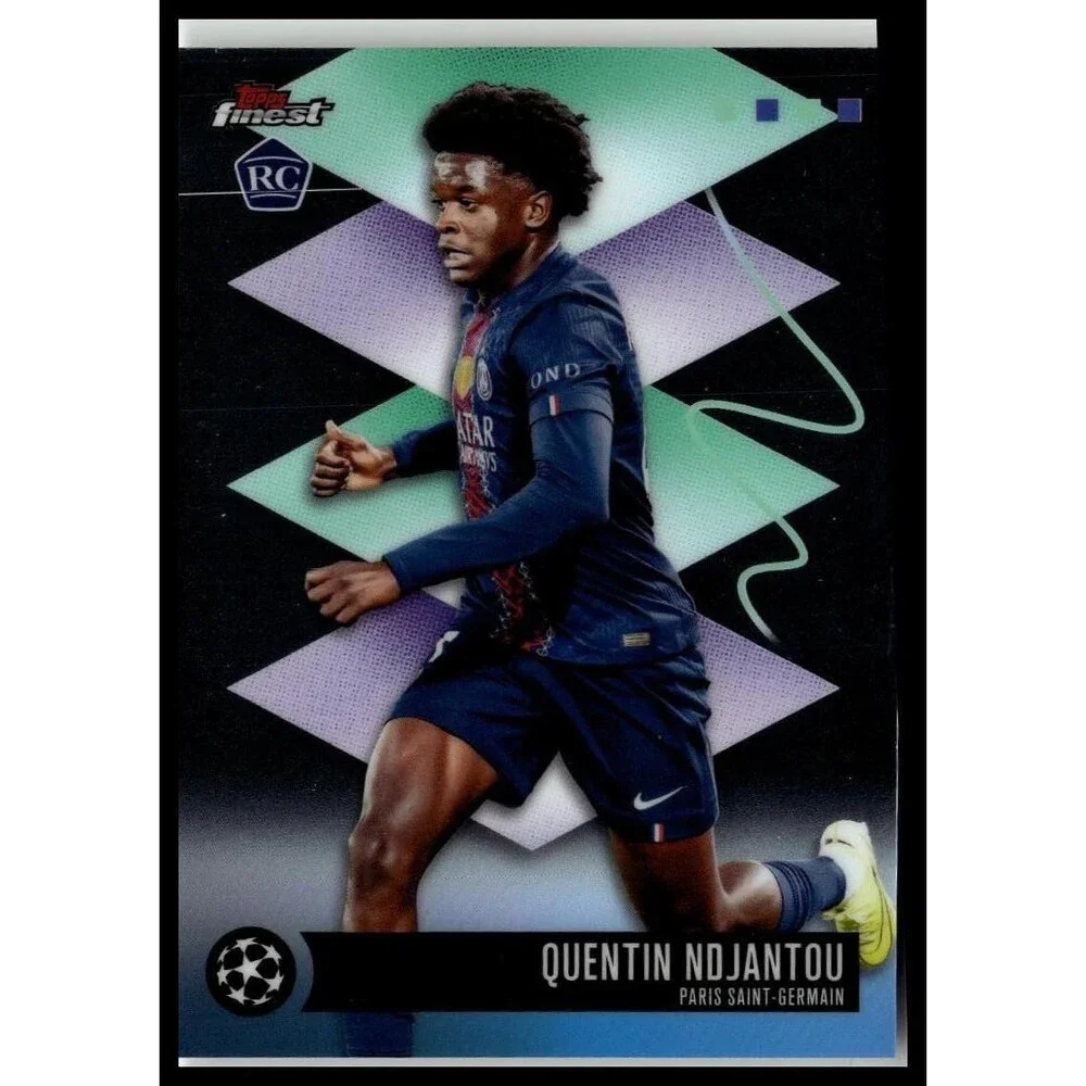 2026 Topps Finest Quentin Ndjantou #547 Paris Saint-Germain Rare